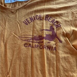 Aviator Nation Brown Short Sleeve Tee with Retro Graphic